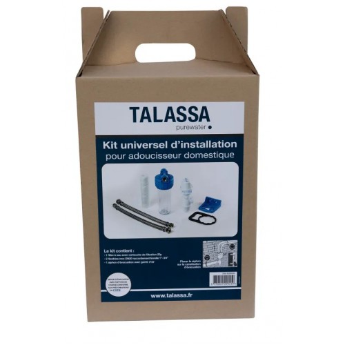 Kit complet universel de montage pour adoucisseur domestique