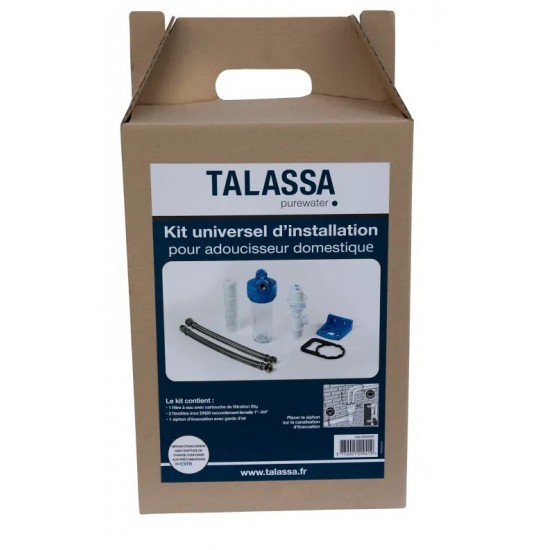 Kit complet universel de montage pour adoucisseur domestique