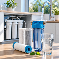 Porte-filtres traitement eau de pluie, de puisage et de forage